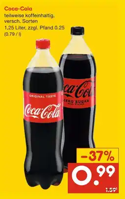 Netto Marken-Discount Coca-cola original taste oder zero sugar Angebot