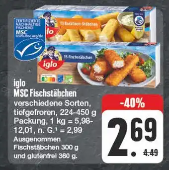 Edeka Iglo msc fischstäbchen Angebot