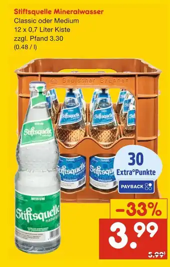 Netto Marken-Discount Stiftsquelle mineralwasser Angebot