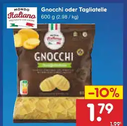 Netto Marken-Discount Mondo italiano gnocchi oder tagliatelle Angebot