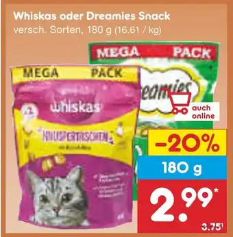 Netto Marken-Discount Whiskas oder dreamies snack Angebot