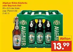 Netto Marken-Discount Allgäuer brauhaus edelbräu oder bayrisch hell Angebot