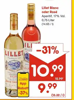 Netto Marken-Discount Lillet lillet blanc oder rosé Angebot