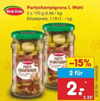 Netto Marken-Discount Beste ernte partychampignons 1. wahl Angebot