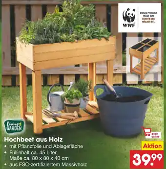 Netto Marken-Discount Living garden hochbeet aus holz Angebot