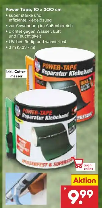 Netto Marken-Discount Power tape, 10 x 300 cm Angebot