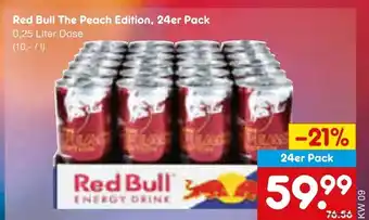 Netto Marken-Discount Red bull the peach edition, 24er pack Angebot