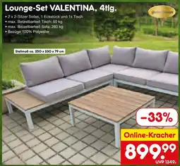 Netto Marken-Discount Lounge-set valentina, 4tlg Angebot