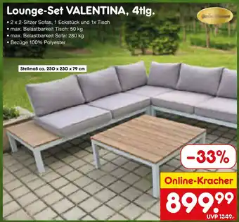 Netto Marken-Discount Lounge-set valentina, 4tlg Angebot