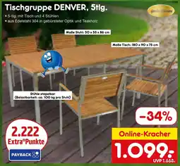 Netto Marken-Discount Tischgruppe denver, 5tlg Angebot