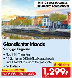 Netto Marken-Discount Netto reisen glanzlichter irlands 9-tägige flugreise Angebot