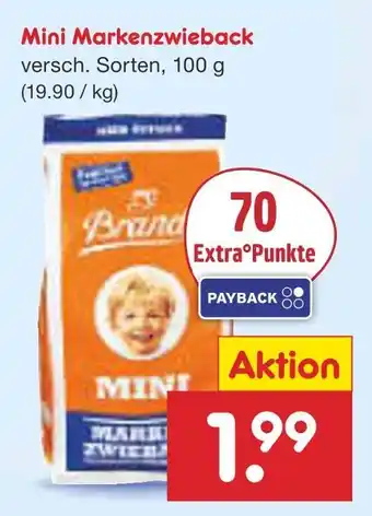 Netto Marken-Discount Brandt mini markenzwieback Angebot