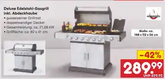 Netto Marken-Discount Deluxe edelstahl-gasgrill inkl. abdeckhaube Angebot