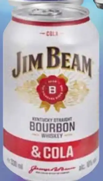 Edeka Jim Beam Kentuckey Straight Bourbon Whiskey & Cola Angebot