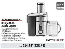 METRO GASTROBACK Design Multi Juicer Digital Angebot