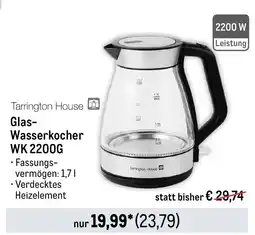 METRO Tarrington House Glas- Wasserkocher WK 2200G Angebot