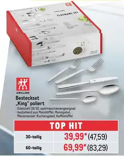 METRO ZWILLING Besteckset „King" poliert Angebot