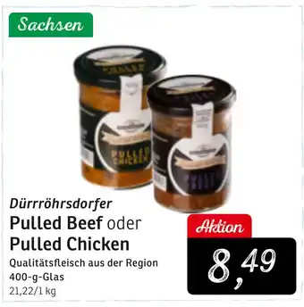 KONSUM Dürrröhrsdorfer Pulled Beef oder Pulled Chicken Angebot