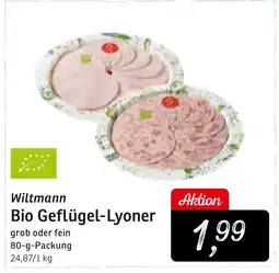 KONSUM Wiltmann Bio Geflügel-Lyoner Angebot