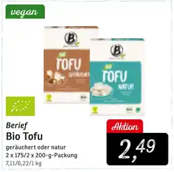 KONSUM Berief Bio Tofu Angebot