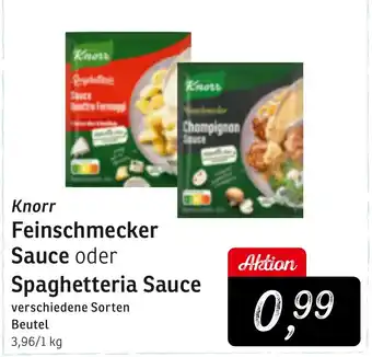 KONSUM Knorr Feinschmecker Sauce oder Spaghetteria Sauce Angebot