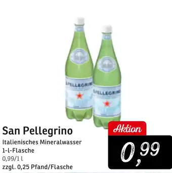 KONSUM San Pellegrino Italienisches Mineralwasser Angebot