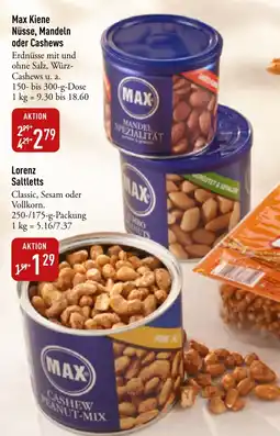 Galeria Markthalle Max Kiene Nüsse, Mandeln oder Cashews Angebot