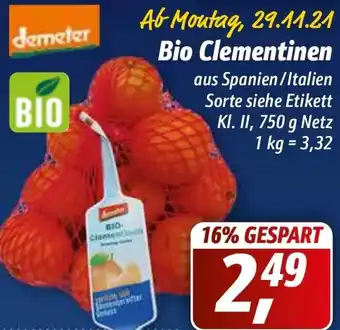 Simmel Bio Clementinen 750g Angebot