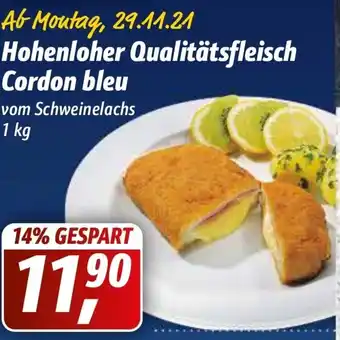 Simmel Hohenloher Qualitätsfleisch Cordon bleu 1kg Angebot