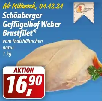 Simmel Schönberger Geflügelhof Weber Brustfilet 1kg Angebot