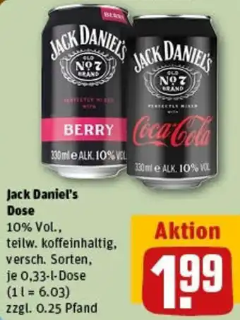 REWE Jack Daniel's Dose Angebot