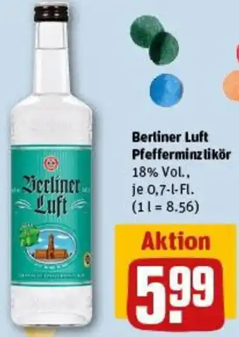 REWE Berliner Luft Pfefferminzlikör Angebot