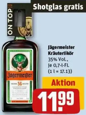 REWE Jägermeister Kräuterlikör Angebot