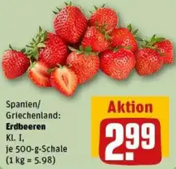 REWE Erdbeeren Angebot