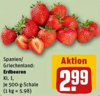 REWE Erdbeeren Angebot