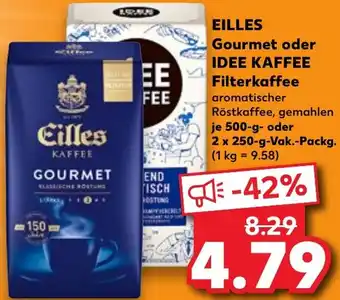 Kaufland EILLES Gourmet oder IDEE KAFFEE Filterkaffee Angebot