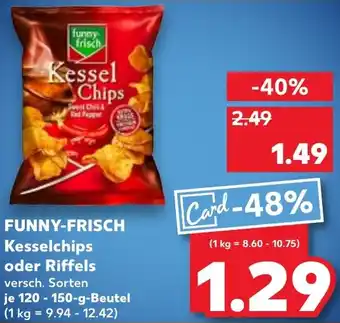 Kaufland FUNNY-FRISCH Kesselchips oder Riffels Angebot