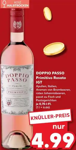 Kaufland DOPPIO PASSO Primitivo Rosato IGT Angebot