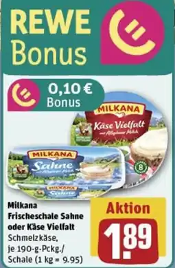 REWE Milkana Frischeschale Sahne oder Käse Vielfalt Angebot