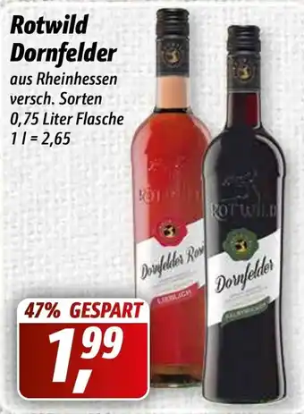 Simmel Rotwild Dornfelder 0,75L Angebot