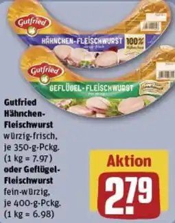 REWE Gutfried Hähnchen Fleischwurst oder Geflügel-Fleischwurst Angebot