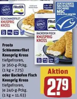 REWE Frosta Schlemmerfilet Knusprig Kross oder Backofen Fisch Knusprig Kross Angebot