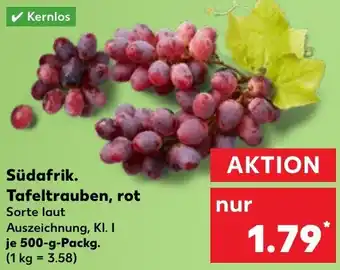 Kaufland Südafrik. Tafeltrauben, rot Angebot