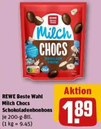 REWE REWE Beste Wahl Milch Chocs Schokoladenbonbons Angebot