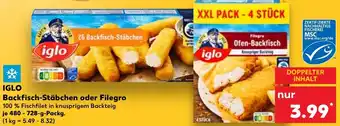 Kaufland IGLO Backfisch-Stäbchen oder Filegro Angebot