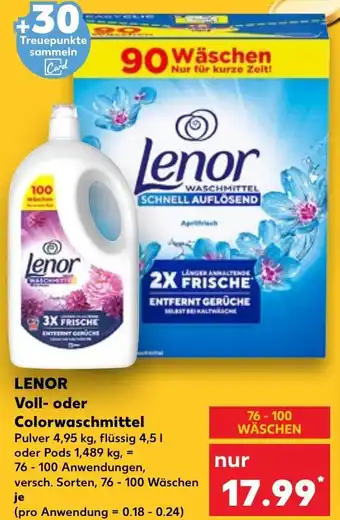 Kaufland LENOR Voll- oder Colorwaschmittel Angebot