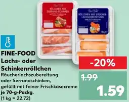 Kaufland FINE-FOOD Lachs- oder Schinkenröllchen Angebot