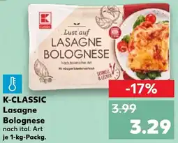 Kaufland K-CLASSIC Lasagne Bolognese Angebot