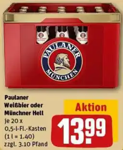 REWE Paulaner Weißbier oder Münchner Hell Angebot