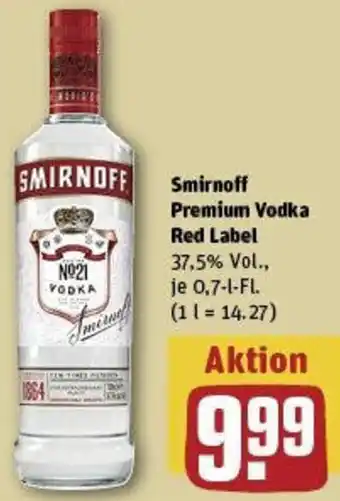 REWE Smirnoff Premium Vodka Red Label Angebot